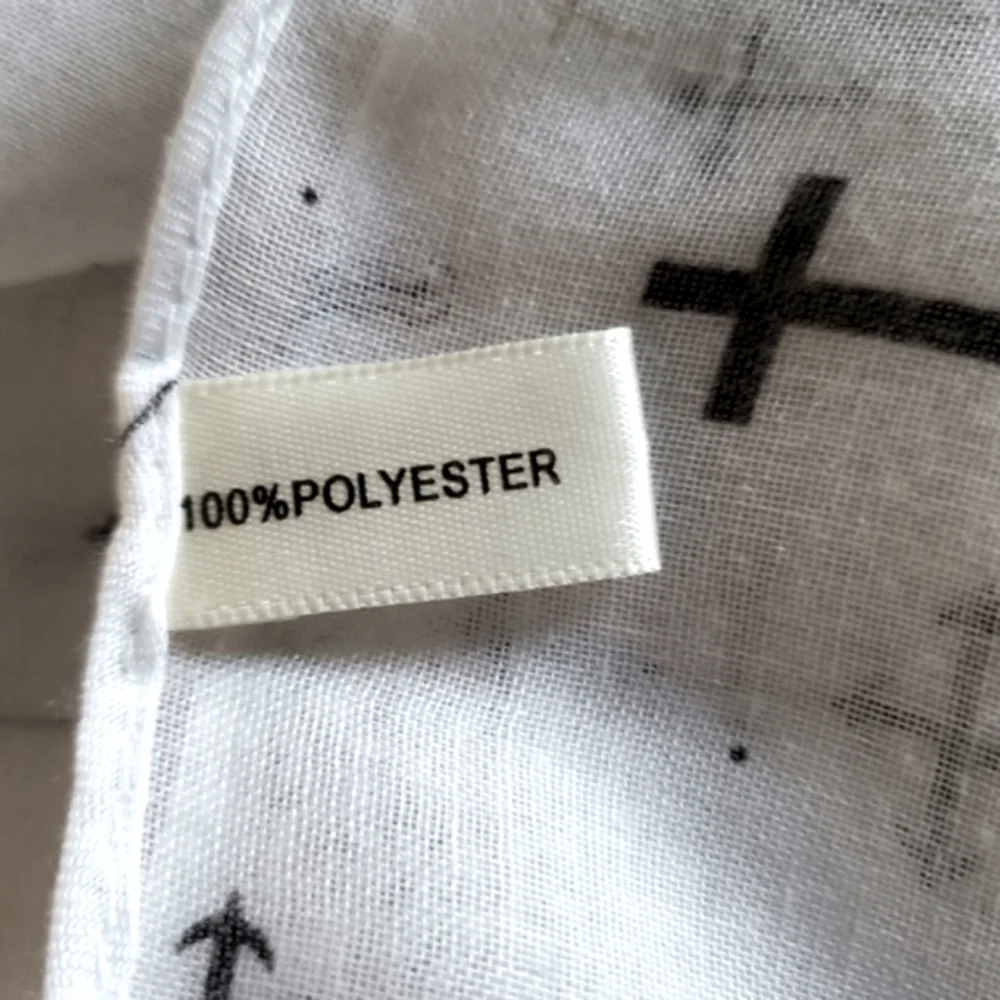 Infinite Cross Scarf White with Black 33
